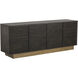 Paris 78.75 X 18 inch Espresso / Antique Brass Sideboard